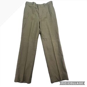 Mens Wool Serge Military Trousers Watauga 35R Green Government Uniform Pants‎